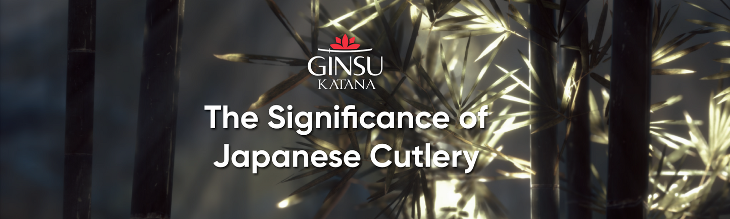 The Significance of Japanese Cutlery featured in a serene bamboo setting, highlighting its cultural importance.